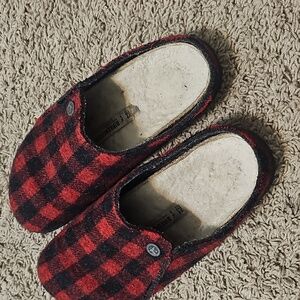Plaid Birkenstock Slip-On Shoes